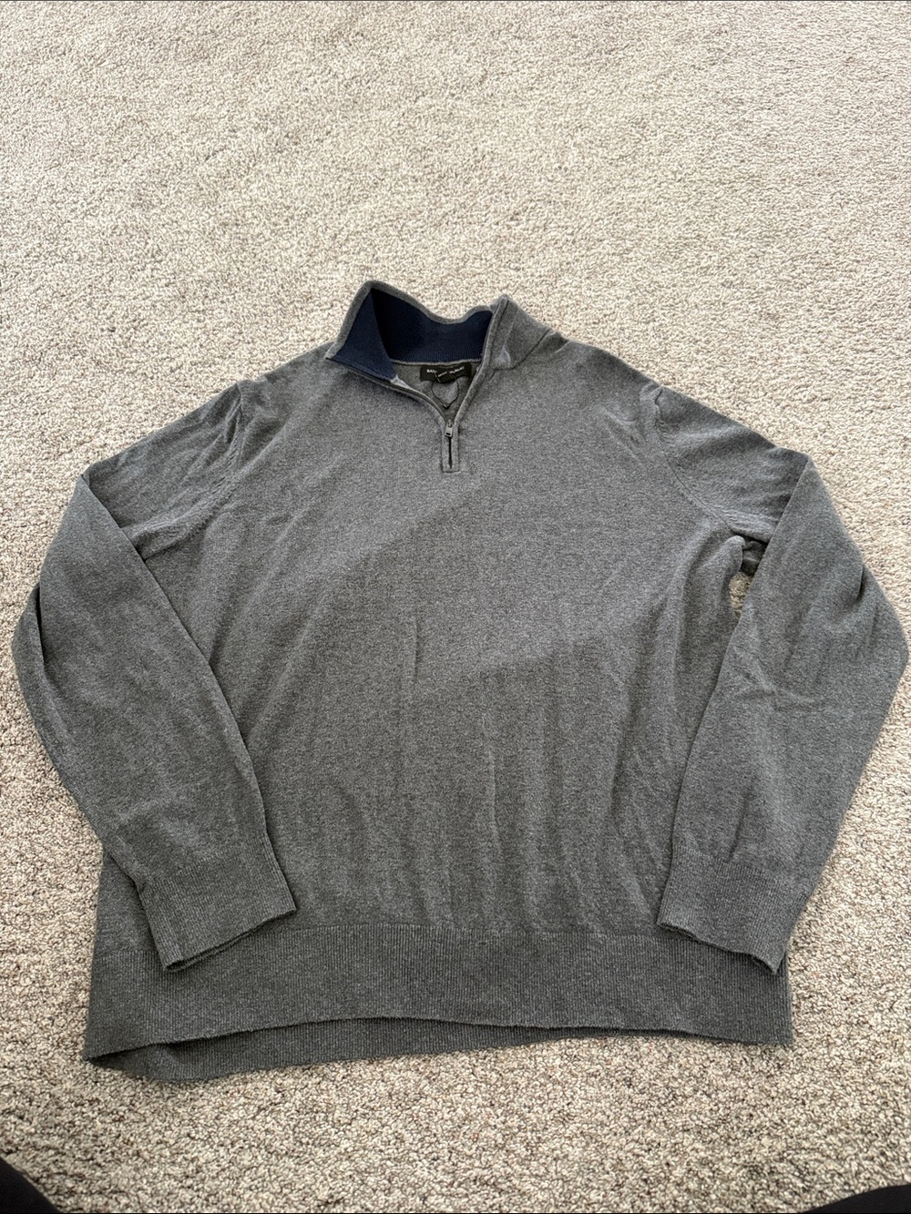 Banana Republic Men's Quarter-Zip Sweater Gray XL NEW